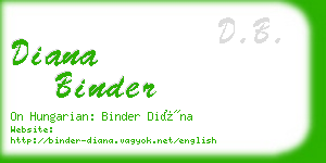 diana binder business card